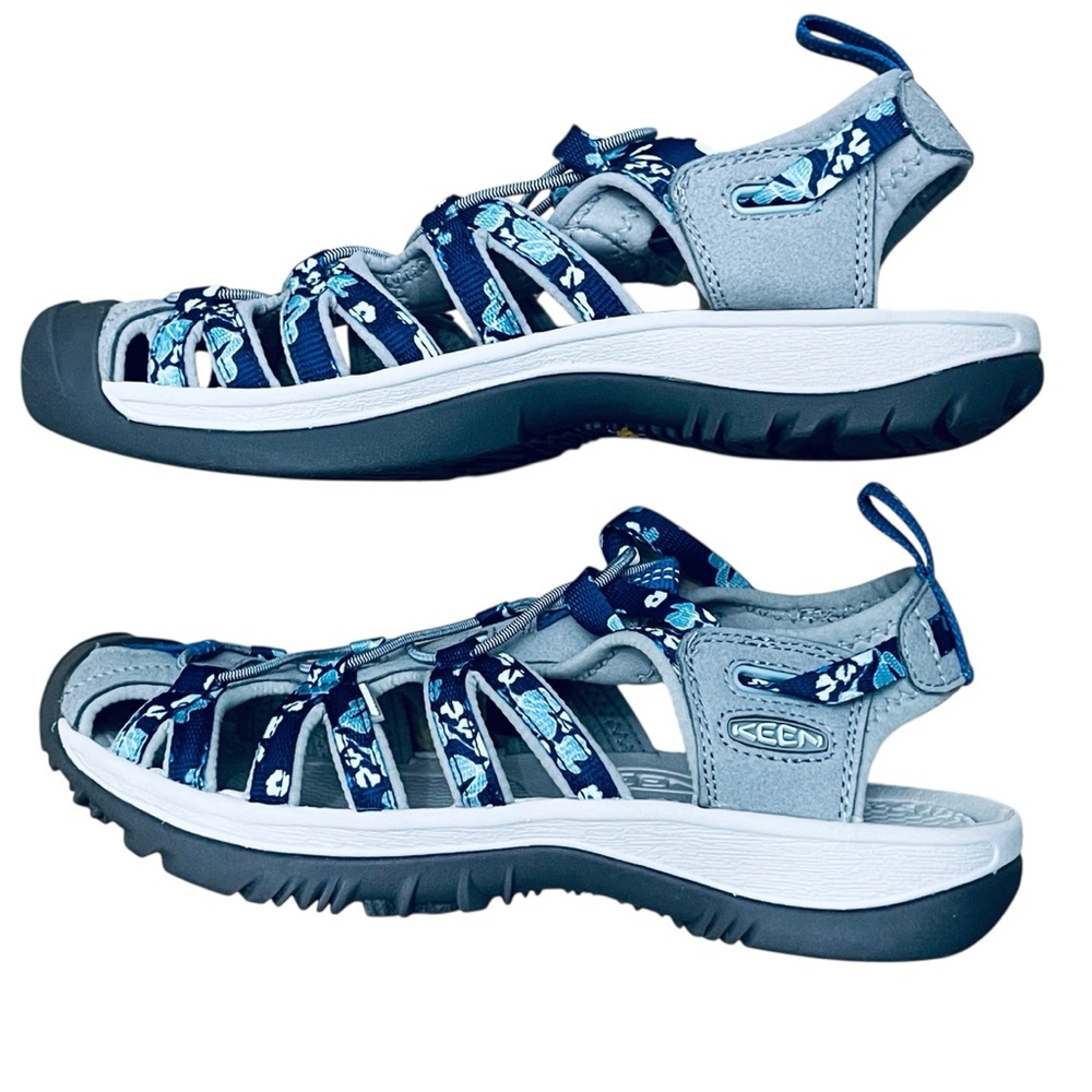 KEEN Fluister Women's Sandal Blue Floral Vapor Waterproof Hiking Shoes Sz 8.5 - Picture 4 of 13